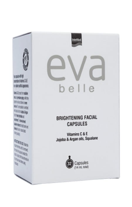 Intermed Eva Belle Brightening Facial Capsules Booster Μονοδόσεις Σταθερής Βιταμίνης C για Λαμπερή,