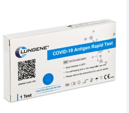 Clungene Lungene Rapid Test Covid 19 Διαγνωστικό Τεστ Ταχείας Ανίχνευσης Αντιγόνων με Ρινικό + Στομ