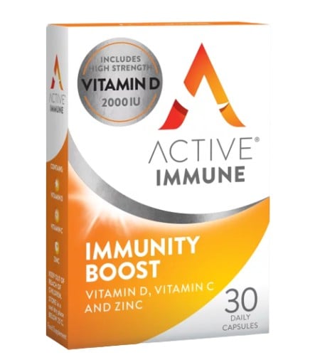 Bionat Active Immune Boost Vitamin D, C & Zinc Συμπλήρωμα Διατροφής για την Ενίσχυση του Ανοσοπ