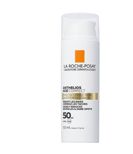 La Roche Posay Anthelios Age Correct SPF50 CC Αντηλιακό Προσώπου Κατά των Σημαδιών Γήρανσης με Χρώμ