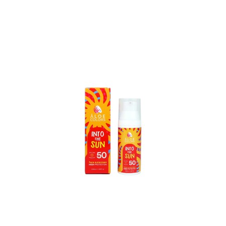 Aloe Colors Into The Sun Face Sunscreen SPF50 Αντηλιακή Κρέμα Προσώπου Υψηλής Προστασίας 50ml