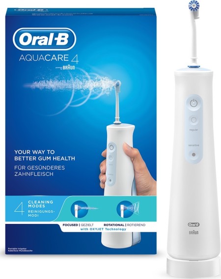 Oral B AquaCare 4 Oxyjet Technology Ηλεκτρική Οδοντόβουρτσα Εκτοξευτής Νερού 1 Τεμάχιο