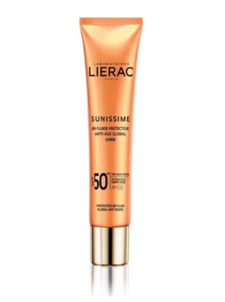 Lierac Sunissime BB Fluid Anti Age Global Dore SPF50+ Λεπτόρρευστη Αντηλιακή Κρέμα Προσώπου με Χρώμ