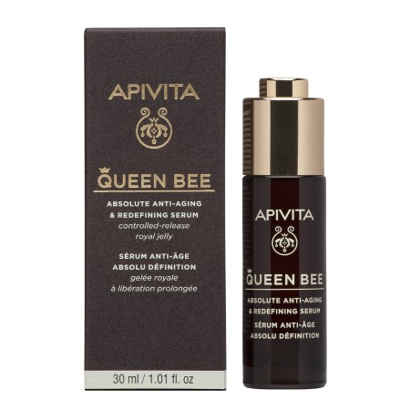 Apivita Queen Bee Serum Ορός Προσώπου Απόλυτης Αντιγήρανσης και Ανόρθωσης Περιγράμματος με Βασιλικό