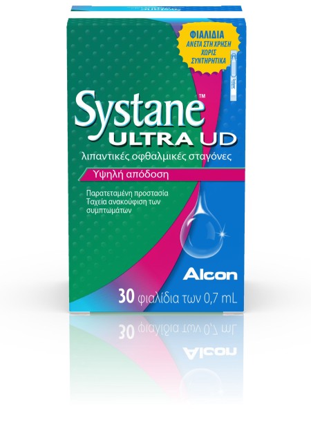 Alcon Systane Ultra UD Λιπαντικές Οφθαλμικές Σταγόνες 30 Αμπούλες x 0.7ml