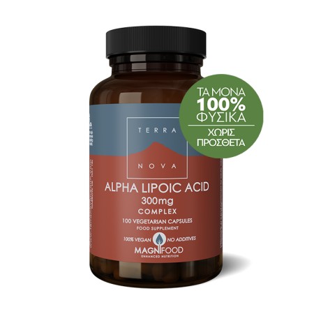 Terranova Alpha Lipoic Acid Complex 300mg Αντιοξειδωτικό Συμπλήρωμα 100 Κάψουλες