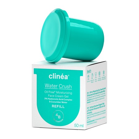 Clinéa Water Crush Face Cream Gel Refill Ενυδατική Κρέμα Τζελ Προσώπου Ελαφριάς Υφής για Κανονικές 