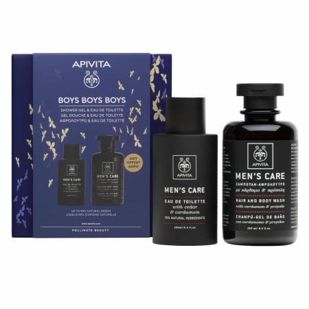 Apivita PROMO Men's Care Cedar & Cardamon Eau de Toilette 100ml - ΔΩΡΟ Ανδρικό Σαμπουάν / 