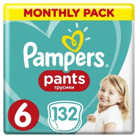 Pampers Pants Μέγεθος 6 [16+kg] Monthly Pack 132 Πάνες - Βρακάκι