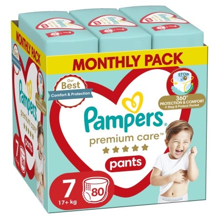 Pampers MSB Premium Care Pants Μέγεθος 7 [17kg+] 80 Πάνες - Βρακάκι