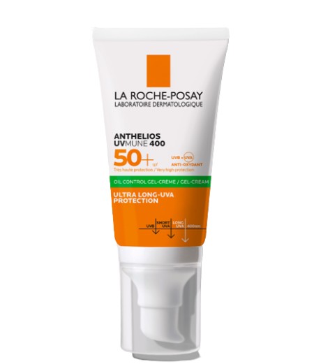 La Roche Posay Anthelios UVMune 400 SPF50+ Oil Control Gel Cream Αντηλιακή Κρέμα Προσώπου για Ματ Α