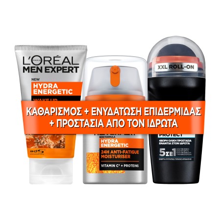 L'Oreal Paris PROMO Men Expert Hydra Energetic Moisturizer 24ωρη Ενυδατική Κρέμα 50ml - Carbon