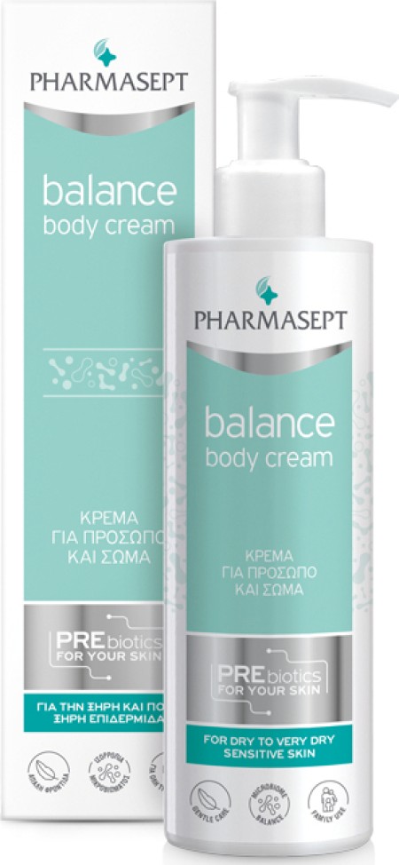 Pharmasept Balance Body Cream Ενυδατική Κρέμα Kαθημερινής Xρήσης για Ξηρές & Ευαίσθητες Επιδερμ