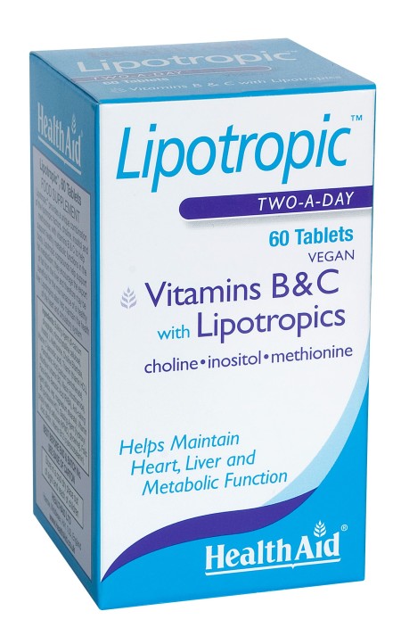 Health Aid Lipotropic with Vitamins B & C Συμπλήρωμα Διατροφής με Βιταμίνες Β & C, Χολίνη, 