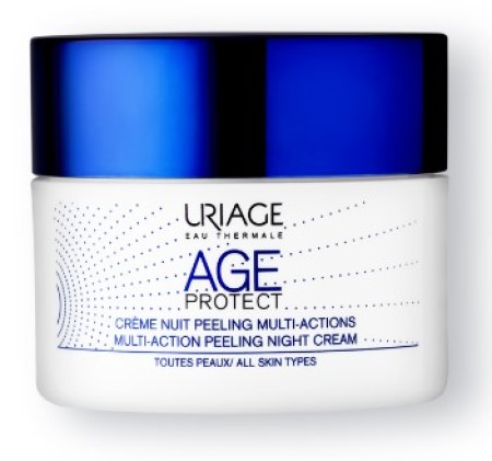 Uriage Age Protect Multi Action Night Cream Peel Απολεπιστική Κρέμα Νυκτός Πολλαπλής Δράσης 50ml