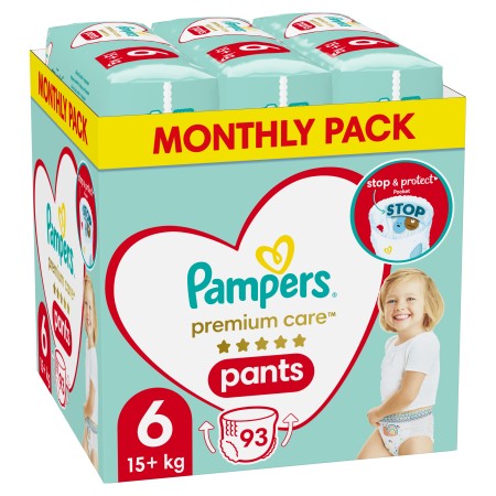 Pampers MSB Premium Care Pants Μέγεθος 6 [15+kg] 93 Πάνες - Βρακάκι