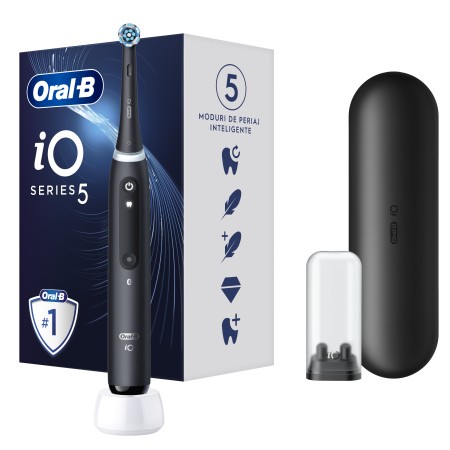 Oral B iO Series 5 Ηλεκτρική Οδοντόβουρτσα Black 1 Τεμάχιο