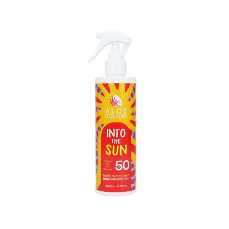 Aloe Colors Into The Sun Body Sunscreen SPF50 Αντηλιακή Κρέμα Σώματος Υψηλής Προστασίας με Βελούδιν