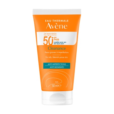 Avene Cleanance Solaire Cream SPF50+ Αντηλιακή Κρέμα Προσώπου για Λιπαρό Δέρμα με Ατέλειες Χωρίς Χρ