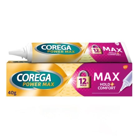 Corega Power Max Hold & Comfort Στερεωτική Κρέμα Τεχνητής Οδοντοστοιχίας 40gr