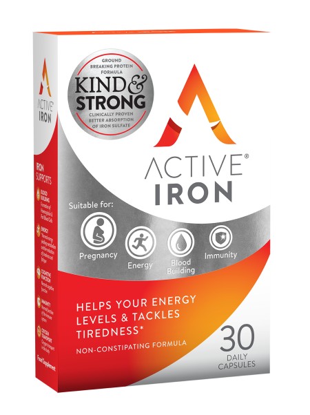 Bionat Active Iron 25mg Συμπλήρωμα Διατροφής με Ενεργό Σίδηρο Αγωγή Ενός Μήνα 30 Κάψουλες