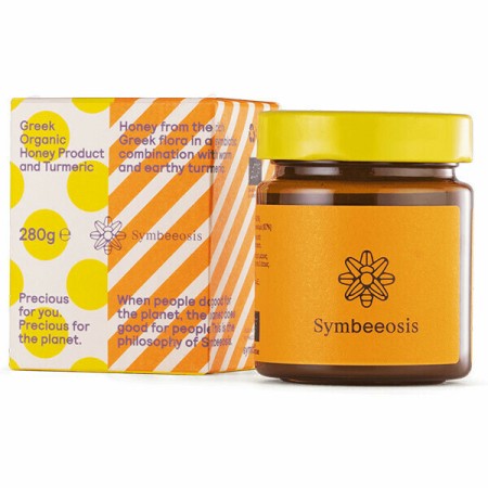 Symbeeosis Greek Organic Honey and Turmeric Μέλι με Υψηλή Διατροφική Αξία, Αντιοξειδωτική και Αντιφ