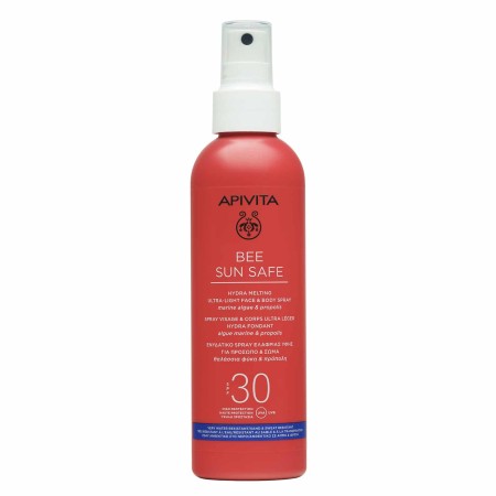 Apivita Bee Sun Safe Hydra Melting Face Body SPF30 Ενυδατικό Αντηλιακό Spray Ελαφριάς Υφής για Πρόσ