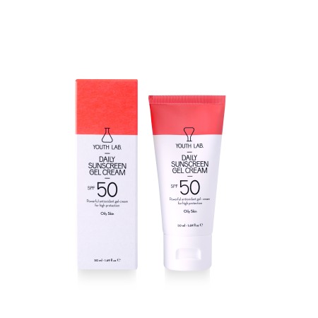 Youth Lab Daily Sunscreen Gel Cream SPF50 Oily Skin Αντηλιακό Κρεμοτζέλ Προσώπου με Χρώμα για Λιπαρ