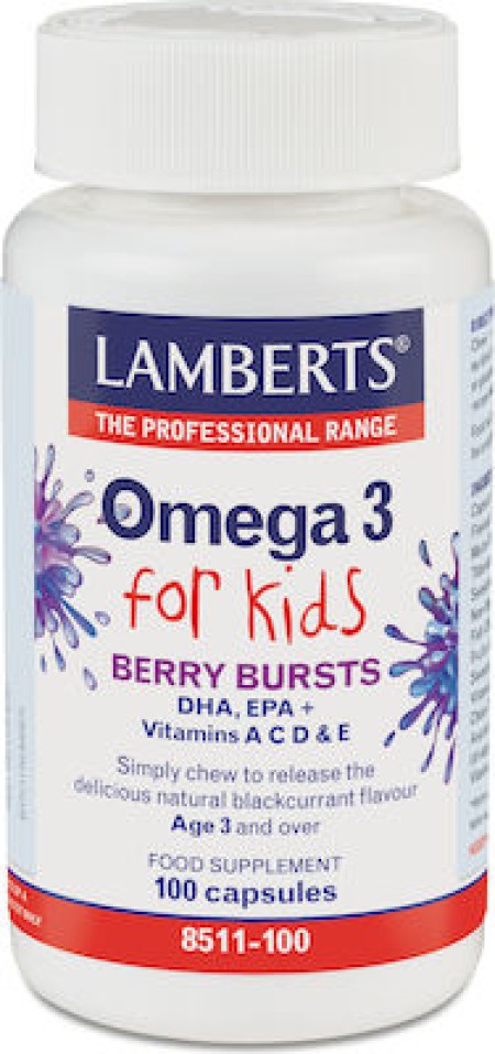 Lamberts Omega 3 for Kids – Berry Bursts, 100 Κάψουλες