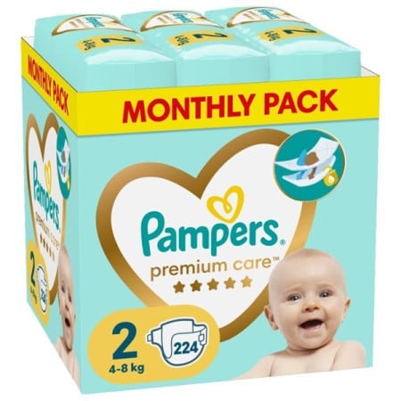 Pampers Premium Care Πάνες Μέγεθος 2 [4-8kg] 224 Πάνες του Μήνα MSB