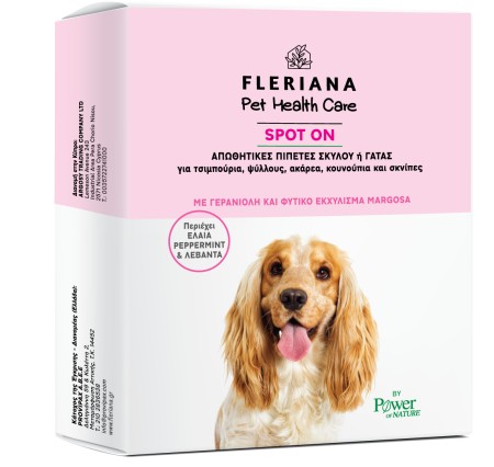 Power of Nature Fleriana Pet Health Care Spot on Απωθητικές Πιπέτες για Σκύλους ή Γάτες 3 Τεμάχια