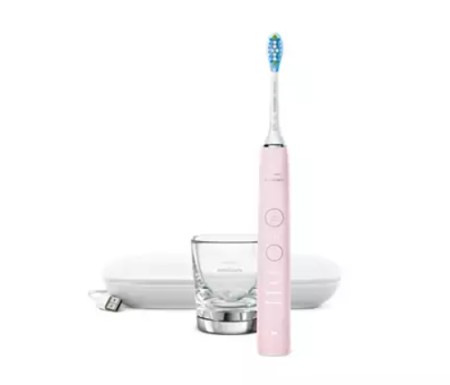 Philips Sonicare 9000 Diamond Clean Ηλεκτρική Οδοντόβουρτσα με Εφαρμογή Χρώμα Ροζ 1 Τεμάχιο [HX9911