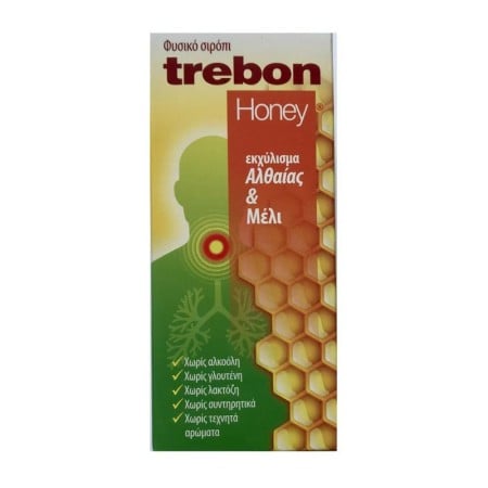 Trebon Honey Syrop Σιρόπι για τον Ξηρό Βήχα & Πονόλαιμο 100ml