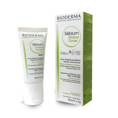 Bioderma Sebium Global Cover Κρέμα Προσώπου Με Χρώμα Για Την Ακνεϊκή Επιδερμίδα 30ml