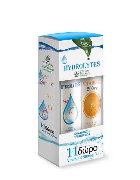 Power Health PROMO Power Of Nature Hydrolytes Sports with Stevia - ΔΩΡΟ Vitamin C 500mg Συμπλήρωμα 