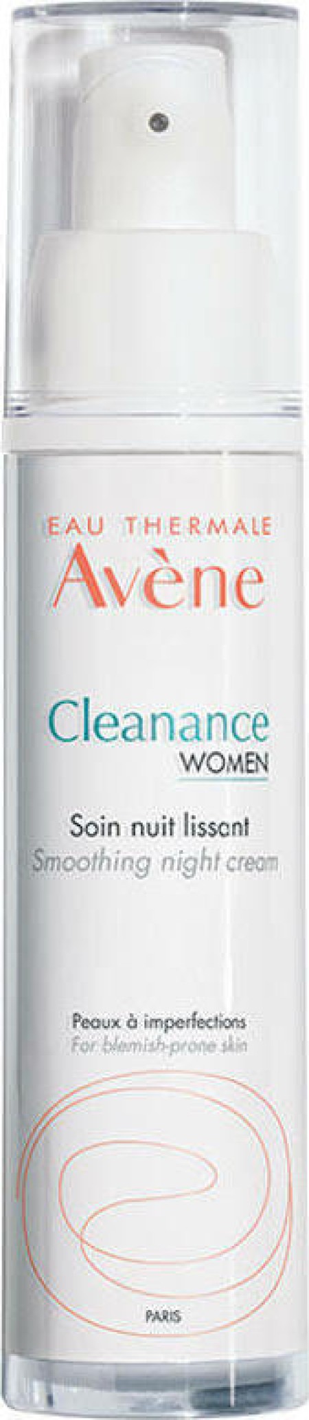 Avene Cleanance Women Smoothing Night Cream Κρέμα Λείανσης Νυκτός για Ακνεϊκές Επιδερμίδες 30ml