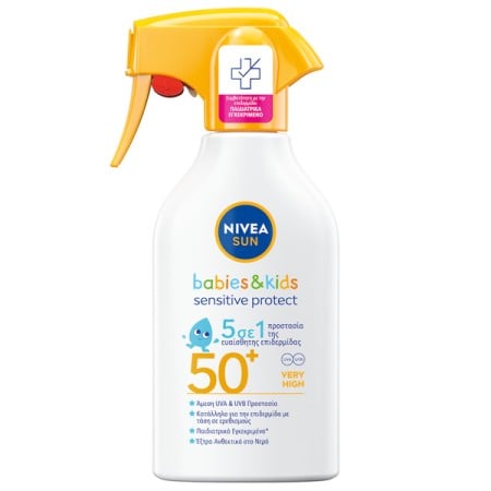 Nivea Sun Babies & Kids Sensitive Protect 5 σε 1 SPF50+ Trigger Spray Βρεφικό - Παιδικό Αντηλια