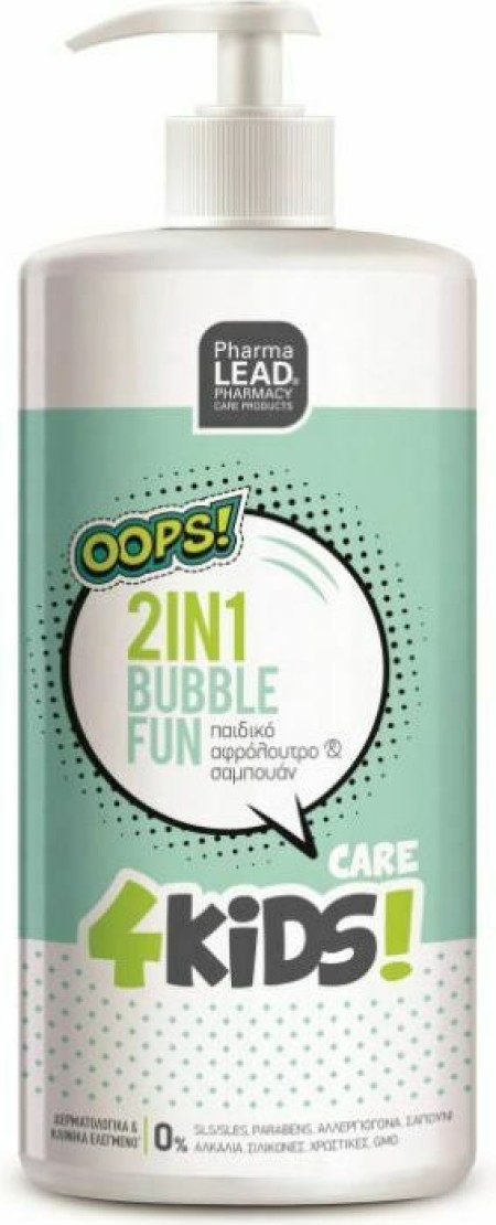 PharmaLead 4 Kids 2 in 1 Bubble Fun Παιδικό Αφρόλουτρο & Σαμπουάν 1lt με Αντλία