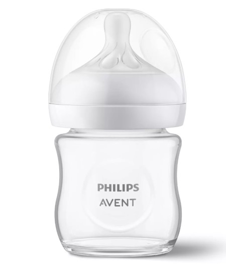 Avent Philips Natural Response Μπιμπερό Γυάλινο για 0m+ Θηλή Σιλικόνης Ροή 2 120ml [SCY930/01]